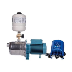 Calpeda pressure booster pump with frequency converter ARCHIMEDE and GWS pressure vessel